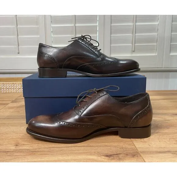 Massimo Matteo Firenze Men's Corazzano Wing Tip Dress Shoes  Size 9 NIB