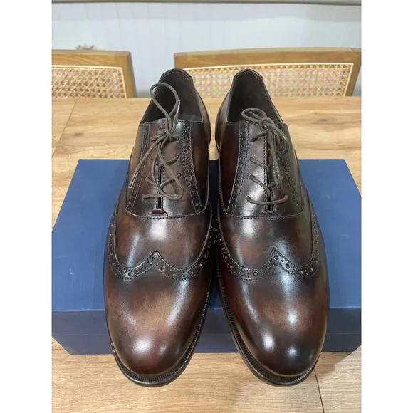 Massimo Matteo Firenze Men's Corazzano Wing Tip Dress Shoes  Size 9 NIB