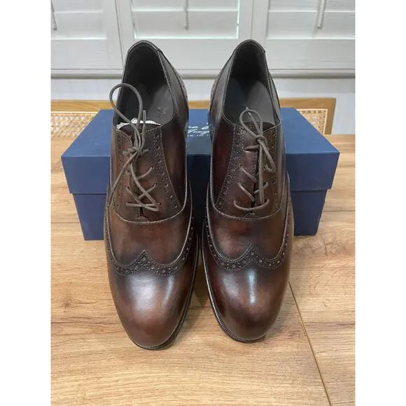 Massimo Matteo Firenze Men's Corazzano Wing Tip Dress Shoes  Size 9 NIB