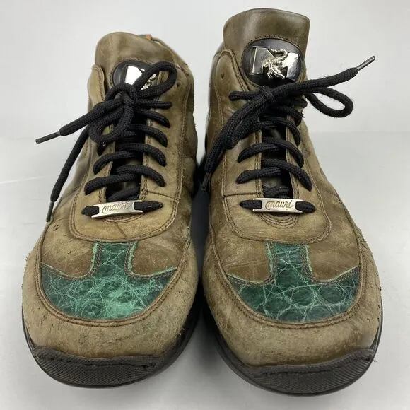 Mauri Alligator Boots Men's size 8.5 Casual Shoes High Sneakers Style 8968 Italy