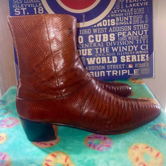 Mauri Lizard Boots SZ 11.5 Carmel