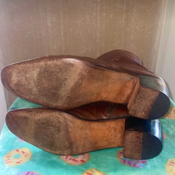 Mauri Lizard Boots SZ 11.5 Carmel