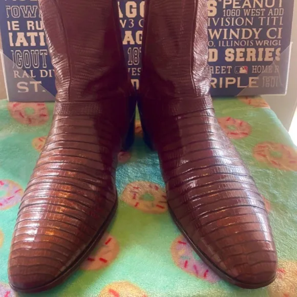 Mauri Lizard Boots SZ 11.5 Carmel