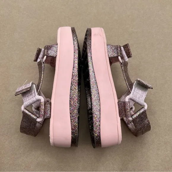 Melissa Papete   Rider Platform II Sandals Pink Glitters Size 7