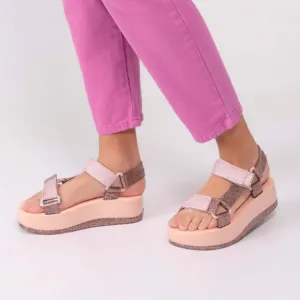 Melissa Papete   Rider Platform II Sandals Pink Glitters Size 7