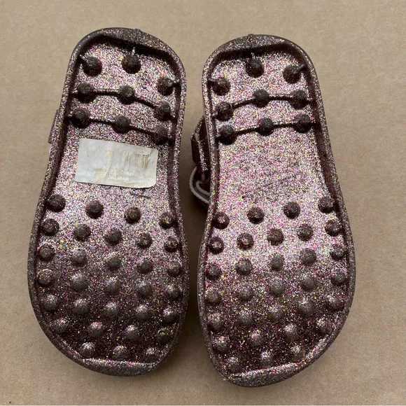 Melissa Papete   Rider Platform II Sandals Pink Glitters Size 7