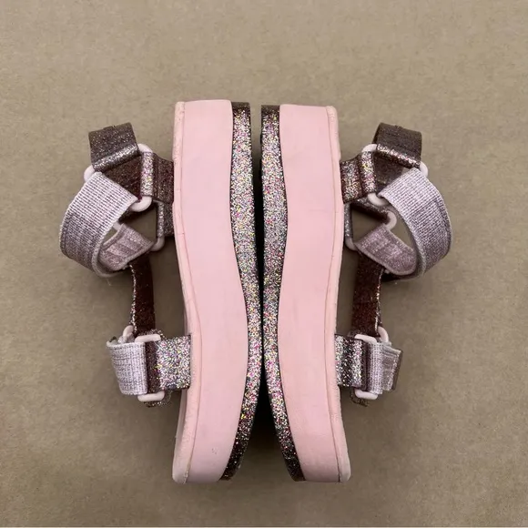Melissa Papete   Rider Platform II Sandals Pink Glitters Size 7