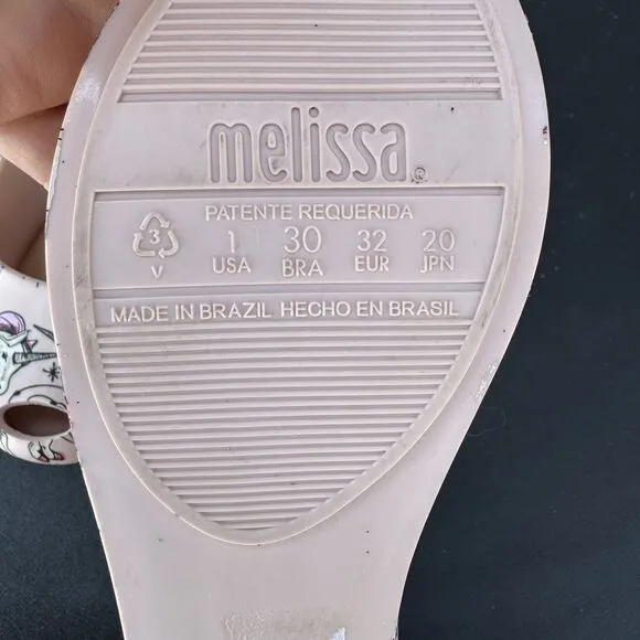 Melissa Ultragirl Fantasy Unicorn Ballet Style Slip On Pink Jelly Shoes Size 1