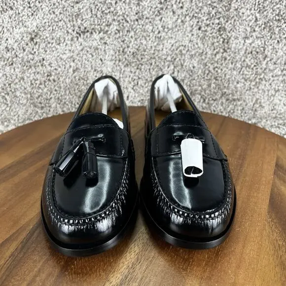 Mens 6.5 D - Cole Haan Pinch Tassel Black Leather Loafer Dress Shoes C03506
