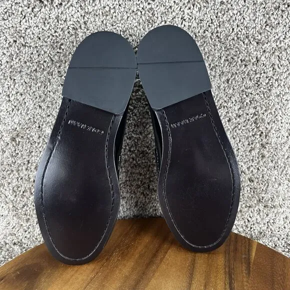 Mens 6.5 D - Cole Haan Pinch Tassel Black Leather Loafer Dress Shoes C03506