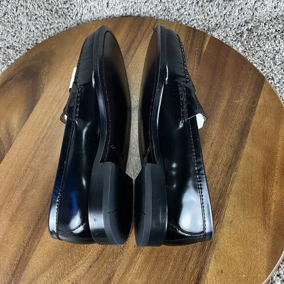 Mens 6.5 D - Cole Haan Pinch Tassel Black Leather Loafer Dress Shoes C03506