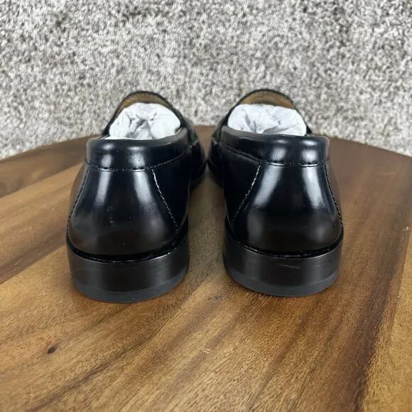 Mens 6.5 D - Cole Haan Pinch Tassel Black Leather Loafer Dress Shoes C03506