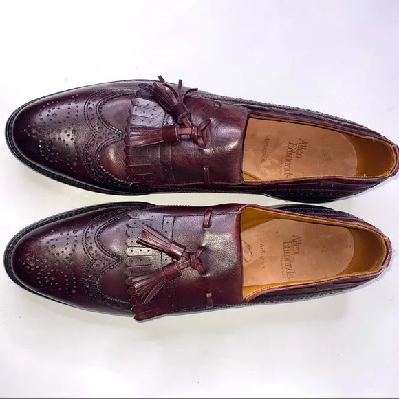 Men’s Allen Edmonds Arlington Wingtip Tassels Dress Shoes Size 11 AAA