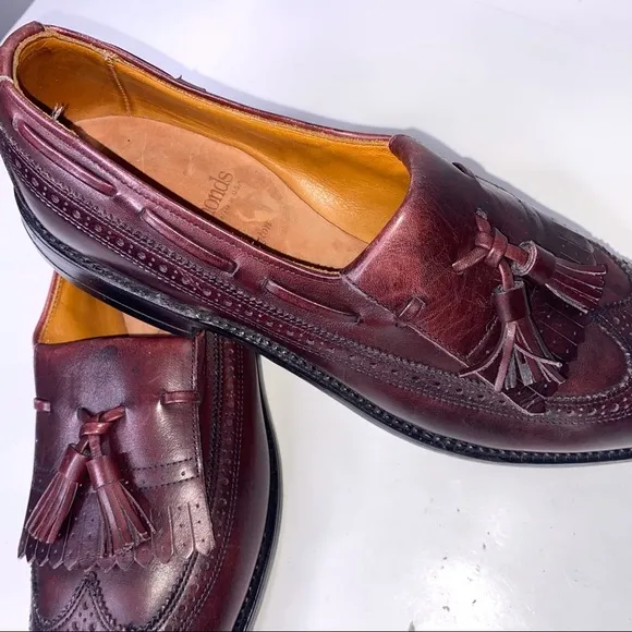 Men’s Allen Edmonds Arlington Wingtip Tassels Dress Shoes Size 11 AAA