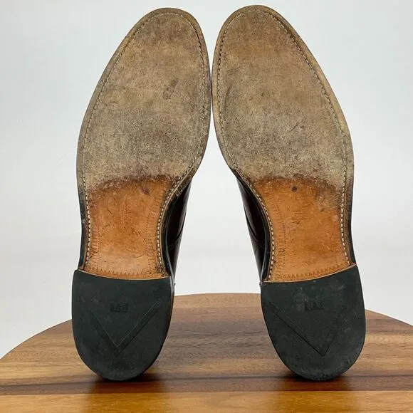 Mens Allen Edmonds Bradley Brown Leather‎ Split Toe Dress Shoes Size 13 AA GUC