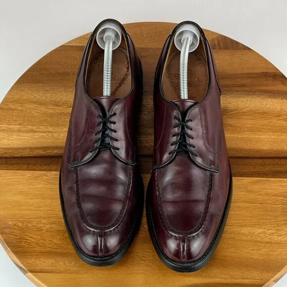 Mens Allen Edmonds Bradley Brown Leather‎ Split Toe Dress Shoes Size 13 AA GUC