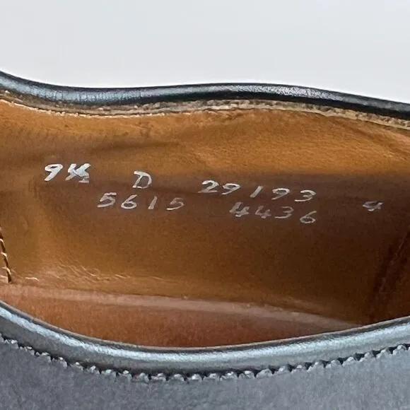 Mens‎ Allen Edmonds Park Avenue Cap Toe Black Leather Dress Shoes Size 9.5 D GUC