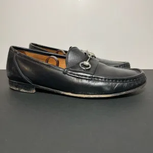 Mens ALLEN EDMONDS Verona II Black Leather Horse Bit Loafers / Size 10 Wide