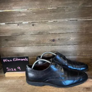 Mens Allen Edmonds Delray Black Derby Oxford Leather Lace Up Dress Shoes Size 9D