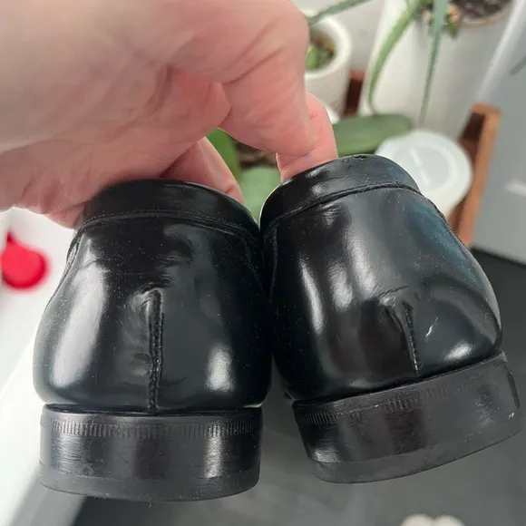 Men's Black dress shoes, Rossi, Size EUR 43/ US 10