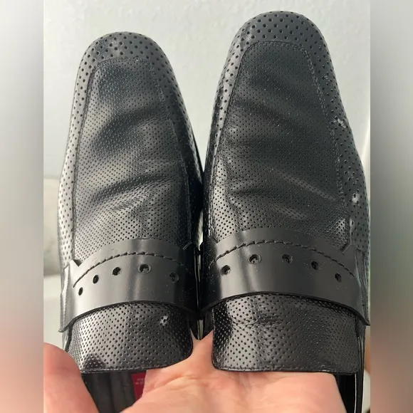 Men's Black dress shoes, Rossi, Size EUR 43/ US 10