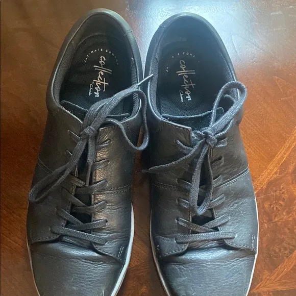 Men's Clark’s Black Leather Sneakers Size 10