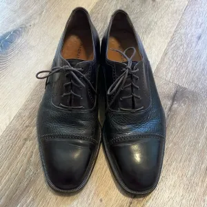 Men's Magnanni Dress Shoes Dark Brown Wing Tip Leather Made In Spain Sz 9