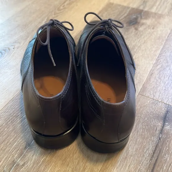 Men's Magnanni Dress Shoes Dark Brown Wing Tip Leather Made In Spain Sz 9
