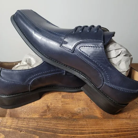 Mens Masimo Dress Shoes Dark Blue, Mens Size 8.5