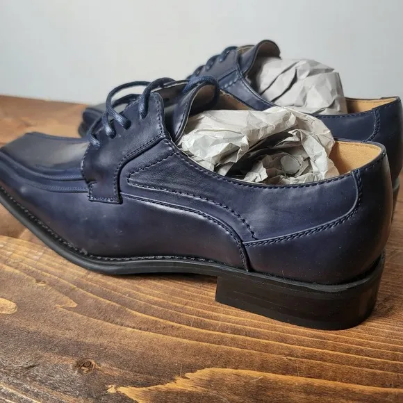 Mens Masimo Dress Shoes Dark Blue, Mens Size 8.5