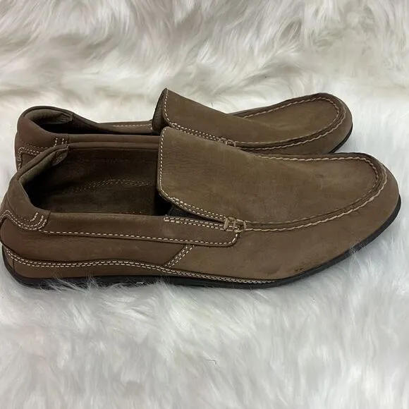 Men’s Rockport Tan Leather Loafers Size 10