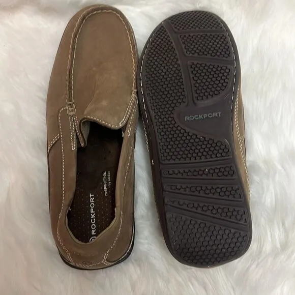 Men’s Rockport Tan Leather Loafers Size 10