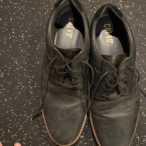 Men’s Size 11 Black Crevo Leather Lace Up Dress Shoes