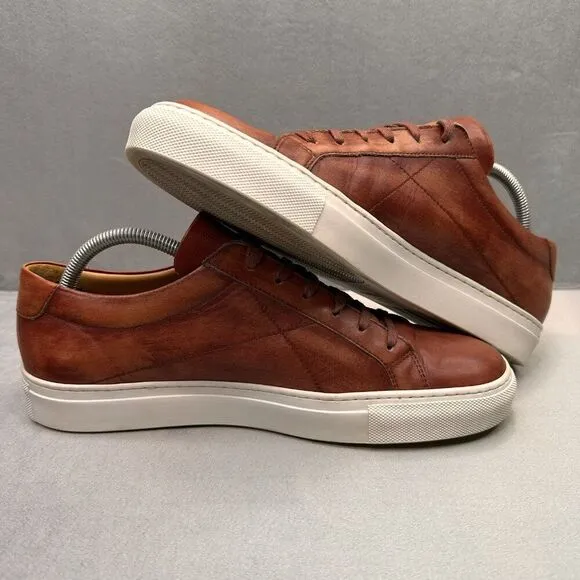 Mens Size 9 (EU 42) Cobbler Union Vintage Oak Leather Dress Sneaker Calfskin