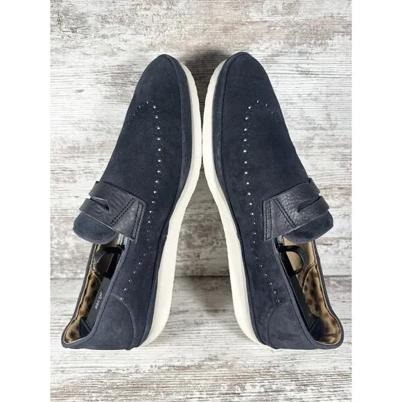 Men's UGG Cali Blue Suede Wingtip Penny Loafers Sz 11.5