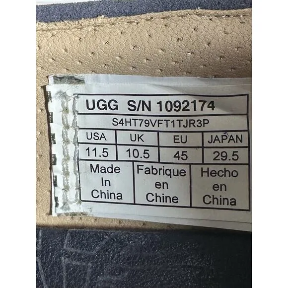 Men's UGG Cali Blue Suede Wingtip Penny Loafers Sz 11.5