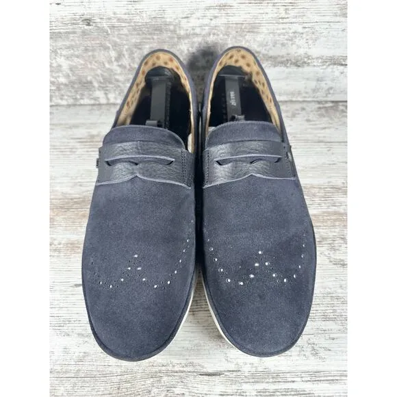 Men's UGG Cali Blue Suede Wingtip Penny Loafers Sz 11.5