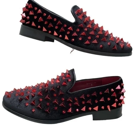 Men's Vintage Spike Dress Loafers Dress Shoes