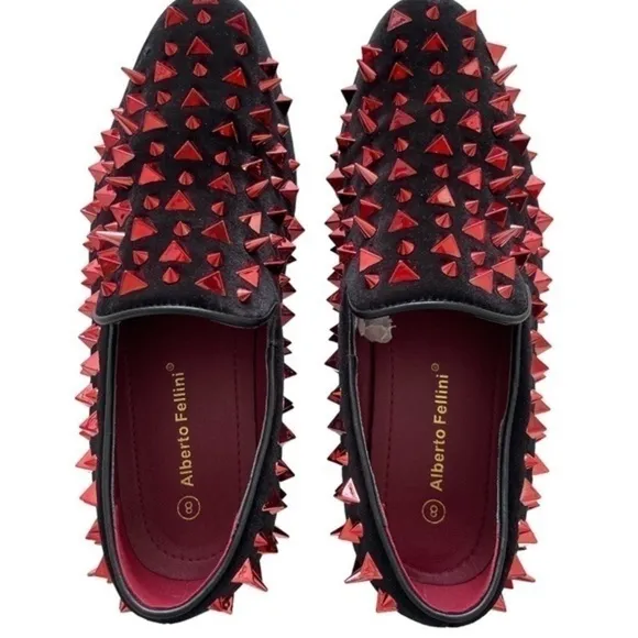 Men's Vintage Spike Dress Loafers Dress Shoes
