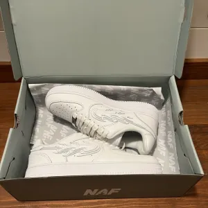 Men’s White Nike Air Force Ones AF1 NAF Sneaker Shoes Collectible Streetwear 7.5