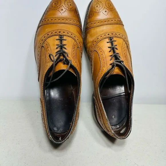 Men's Tan Brogue Leather Shoes