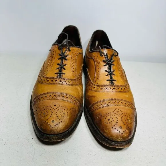 Men's Tan Brogue Leather Shoes