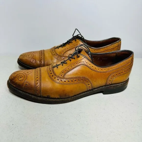 Men's Tan Brogue Leather Shoes