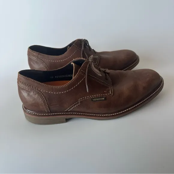 Mephisto Men's Air Jet Brown Leather Lace Up Oxford Dress Shoes Sz 13