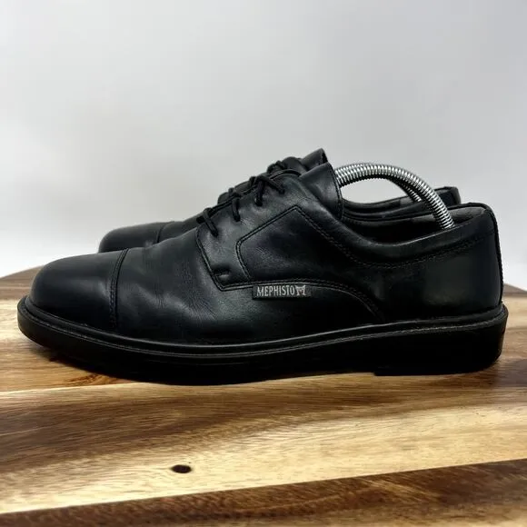 Mephisto Melchior Cap Toe Oxford Shoes Men's 9.5 Black Leather Dress Shoes