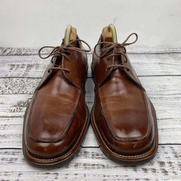 Mercanti Fiorentini‎ Brown Leather Lace Up Oxford Dress Shoes Men's 12 M Italy