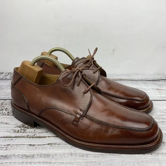 Mercanti Fiorentini‎ Brown Leather Lace Up Oxford Dress Shoes Men's 12 M Italy