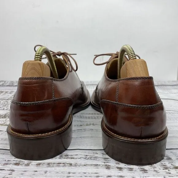 Mercanti Fiorentini‎ Brown Leather Lace Up Oxford Dress Shoes Men's 12 M Italy