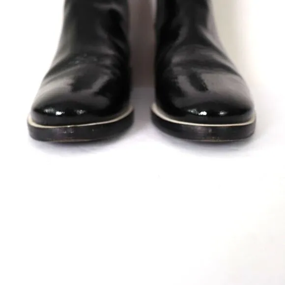 Mercedes Castillo Xandra patent Leather CHELSEA ANKLE boots size 7.5