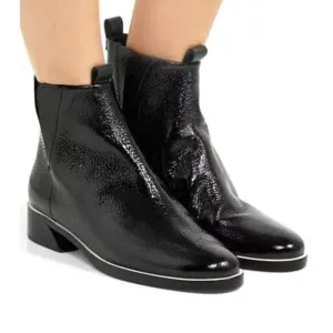 Mercedes Castillo Xandra patent Leather CHELSEA ANKLE boots size 7.5